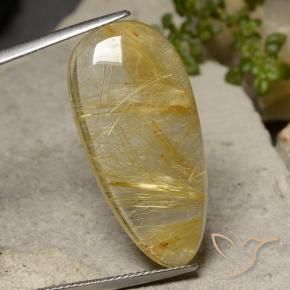 Quarzo rutilo Giallo Toscana naturale da 22.57 ct, Forma a pera, Traslucido