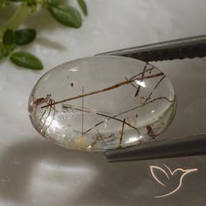 Quarzo rutilo Trasparente con rame naturale da 3.42 ct, Ovale, Trasparente