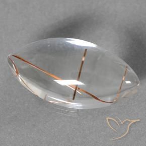 Quarzo rutilo Trasparente con rame naturale da 8.94 ct, Taglio marquise, Trasparente