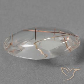 Quarzo rutilo Trasparente con rame naturale da 8.94 ct, Taglio marquise, Trasparente