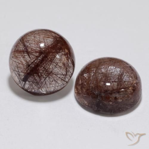 6.33ctw Naturale Trasparente con rame Quarzo rutilo, Rotondo, Traslucido