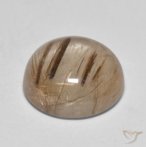Quarzo rutilo Chiaro con il marrone naturale da 4.79 ct, Rotondo, Traslucido