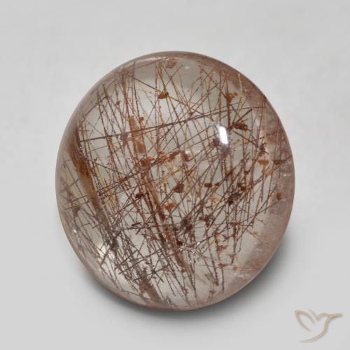 Quarzo rutilo Trasparente con rame naturale da 5.84 ct, Rotondo, Trasparente