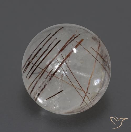 Quarzo rutilo Trasparente con rame naturale da 4.31 ct, Rotondo, Trasparente