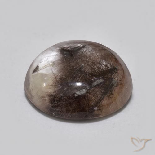 Quarzo rutilo Chiaro con il marrone naturale da 5.04 ct, Rotondo, Traslucido