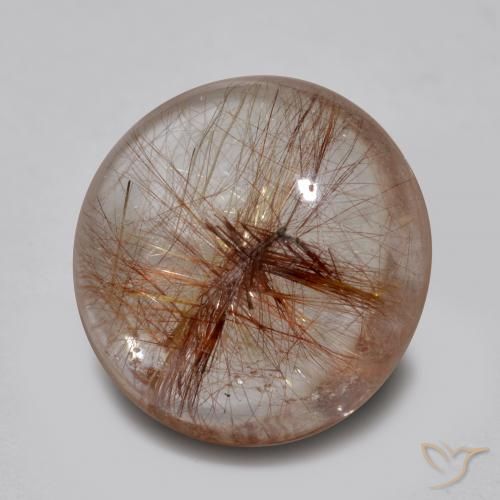 Quarzo rutilo Trasparente con rame naturale da 4.63 ct, Rotondo, Trasparente
