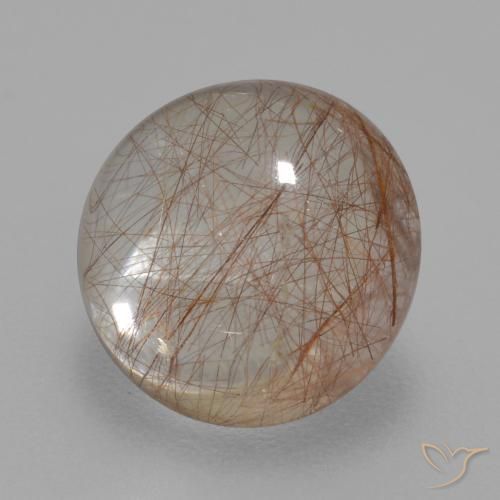 Quarzo rutilo Trasparente con rame naturale da 4.02 ct, Rotondo, Trasparente