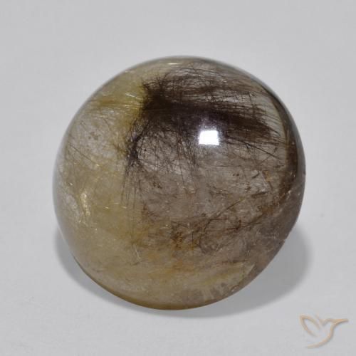 Quarzo rutilo Chiaro con il marrone naturale da 5.77 ct, Rotondo, Traslucido