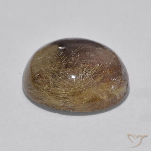 Quarzo rutilo Chiaro con il marrone naturale da 5.77 ct, Rotondo, Traslucido