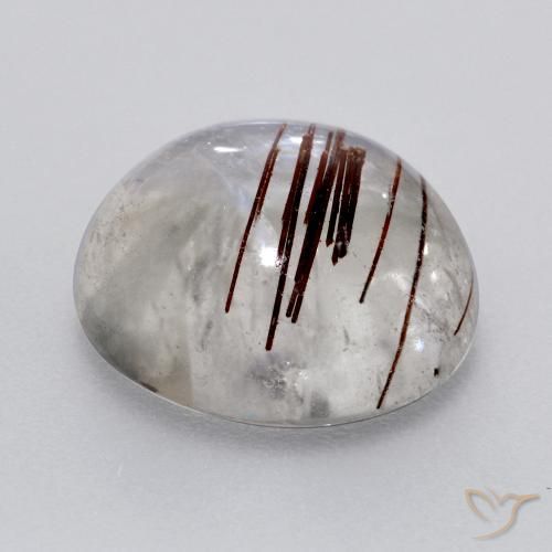 Quarzo rutilo Chiaro con il marrone naturale da 7.00 ct, Rotondo, Trasparente