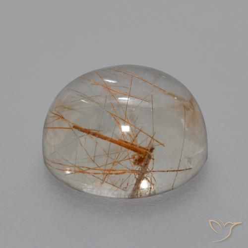 Quarzo rutilo Trasparente con rame naturale da 6.20 ct, Rotondo, Trasparente