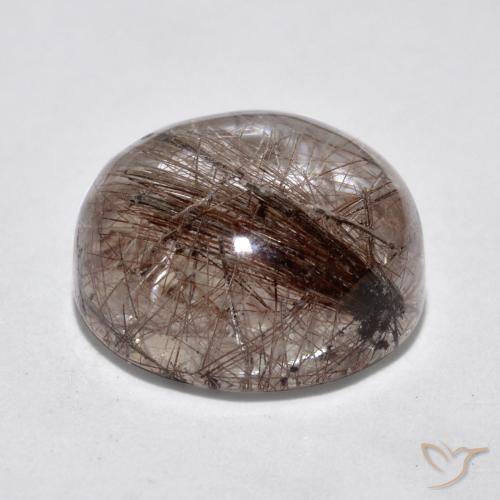 Quarzo rutilo Chiaro con il marrone naturale da 6.05 ct, Rotondo, Traslucido