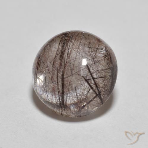 Quarzo rutilo Marrone chiaro naturale da 3.25 ct, Rotondo, Trasparente