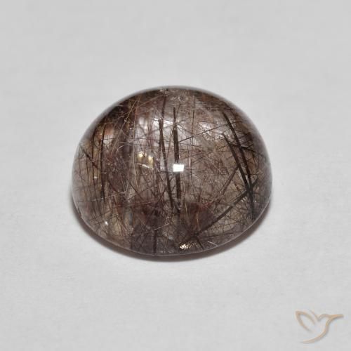 Quarzo rutilo Marrone chiaro naturale da 3.25 ct, Rotondo, Trasparente