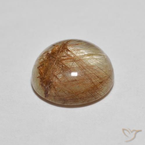 Quarzo rutilo Marrone Molto Chiaro naturale da 2.78 ct, Rotondo, Trasparente