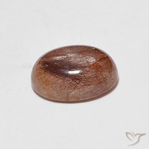 Quarzo rutilo Chiaro con il marrone naturale da 1.86 ct, Ovale, Trasparente