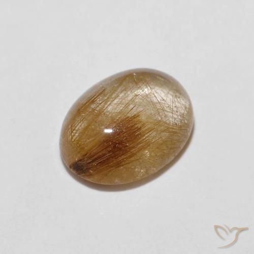 Quarzo rutilo Marrone fulvo molto chiaro naturale da 1.91 ct, Ovale, Trasparente