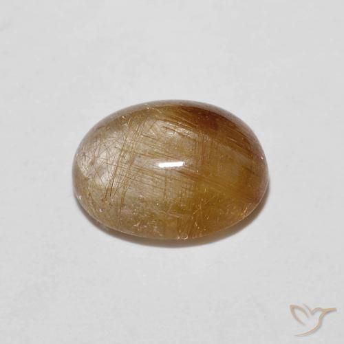 Quarzo rutilo Marrone fulvo molto chiaro naturale da 1.91 ct, Ovale, Trasparente