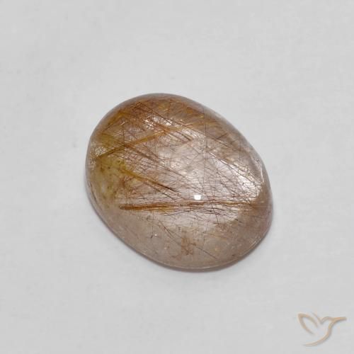 2.60ct Naturale Marrone caldo Quarzo rutilo, Ovale, Trasparente