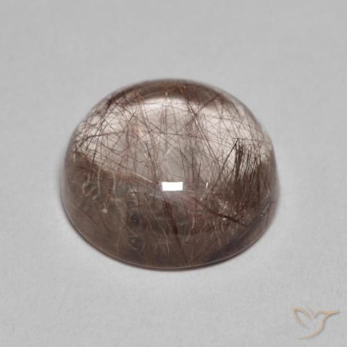 Quarzo rutilo Chiaro con il marrone naturale da 5.22 ct, Rotondo, Trasparente