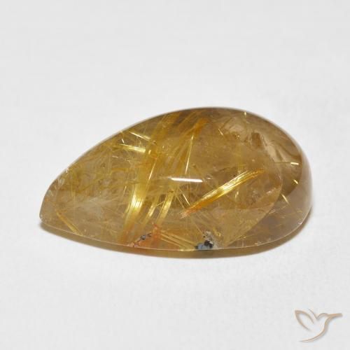 Quarzo rutilo Oro naturale da 15.75 ct, Forma a pera, Trasparente