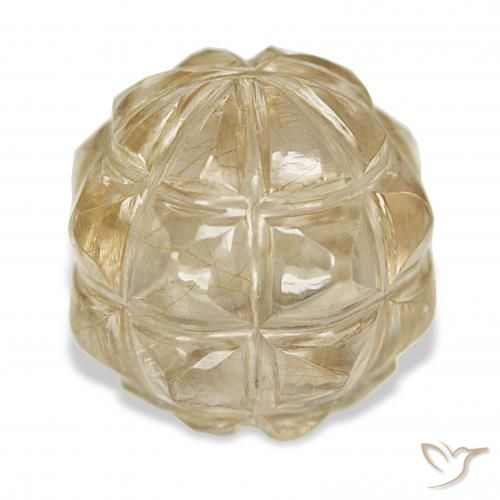 Quarzo rutilo Oro naturale da 19.24 ct, Taglio a fantasia, Trasparente
