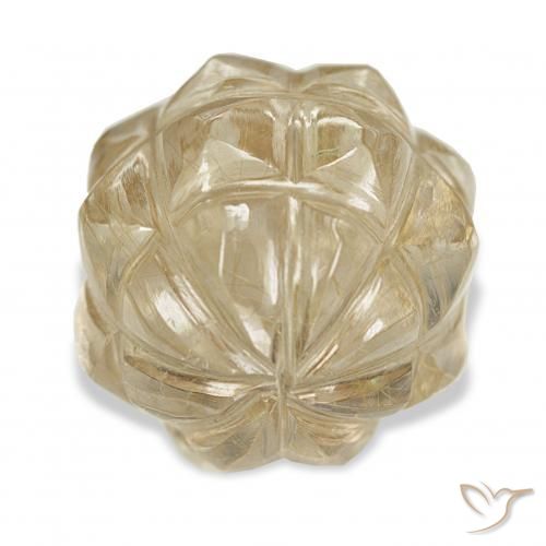 Quarzo rutilo Oro naturale da 19.24 ct, Taglio a fantasia, Trasparente