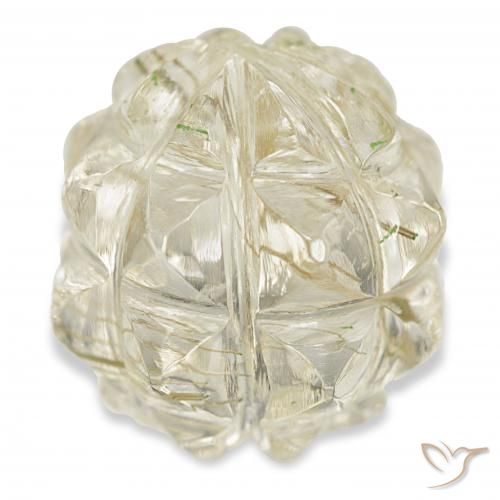15.22ct Oro chiaro Quarzo rutilo, Taglio a fantasia, Trasparente