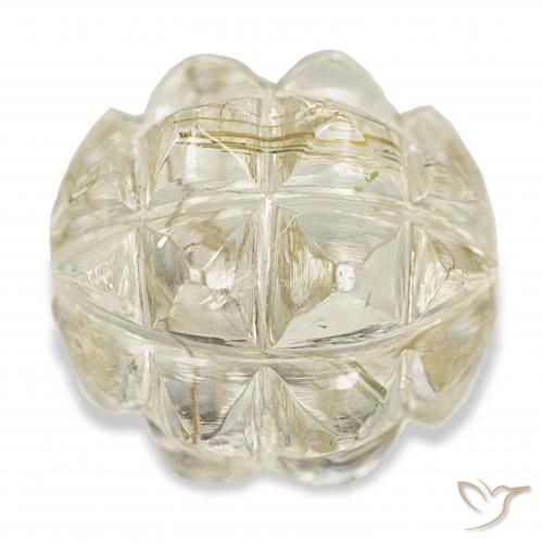 Quarzo rutilo Oro chiaro naturale da 15.22 ct, Taglio a fantasia, Trasparente