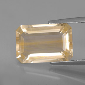 Topazio rutilo Dorato naturale da 6.19 ct, Trasparente, Trasparente/Traslucido