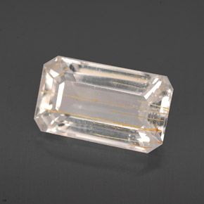Topazio rutilato naturale giallo da 4,64 ct, trasparente, trasparente/traslucido