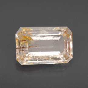 Topazio rutilato naturale giallo da 3,86 ct, trasparente, trasparente/traslucido