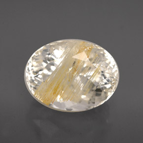 Topazio rutilato naturale giallo da 7,05 ct, trasparente, trasparente/traslucido