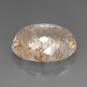 Topazio rutilato naturale giallo da 28,90 ct, trasparente, trasparente/traslucido