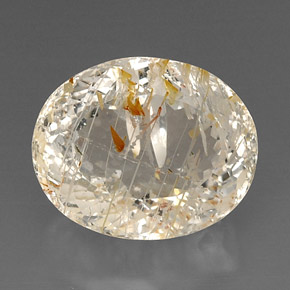 Topazio rutilato naturale giallo da 24,30 ct, trasparente, trasparente/traslucido