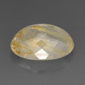 Topazio rutilato naturale giallo da 27,57 ct, trasparente, trasparente/traslucido