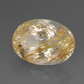 Topazio rutilato naturale giallo da 22,60 ct, trasparente, trasparente/traslucido