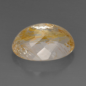 Topazio rutilato naturale giallo da 22,60 ct, trasparente, trasparente/traslucido