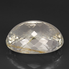 Topazio rutilato naturale giallo da 63,56 ct, trasparente, trasparente/traslucido