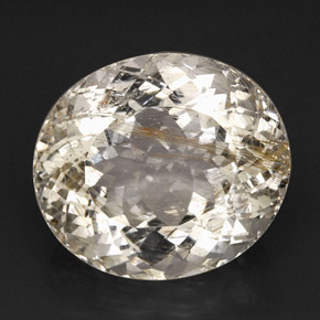 Topazio rutilato naturale giallo da 55,13 ct, trasparente, trasparente/traslucido