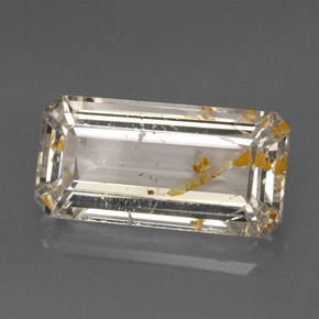 Topazio rutilato naturale giallo da 22,78 ct, trasparente, trasparente/traslucido
