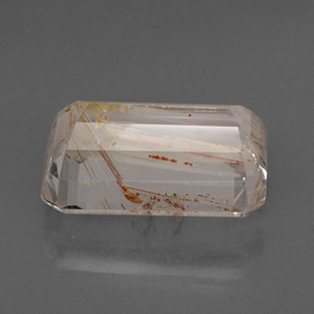 Topazio rutilato naturale giallo da 22,46 ct, trasparente, trasparente/traslucido