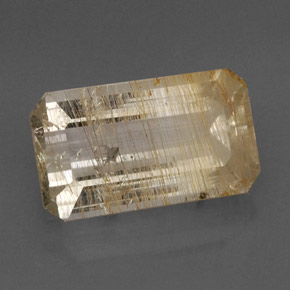 Topazio rutilato naturale giallo da 17,73 ct, trasparente, trasparente/traslucido