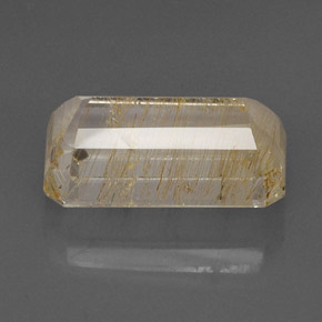 Topazio rutilato naturale giallo da 17,73 ct, trasparente, trasparente/traslucido