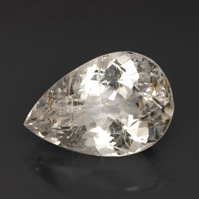 Topazio rutilato naturale giallo da 28,45 ct, trasparente, trasparente/traslucido