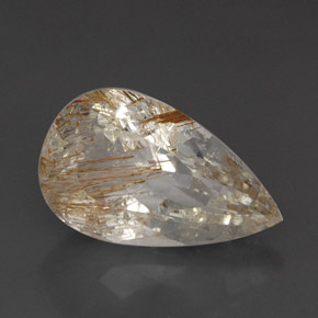 Topazio rutilato naturale giallo da 20,64 ct, trasparente, trasparente/traslucido