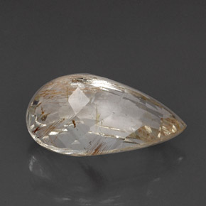 Topazio rutilato naturale giallo da 20,64 ct, trasparente, trasparente/traslucido