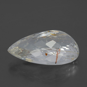 Topazio rutilato naturale giallo da 20,84 ct, taglio a pera, trasparente