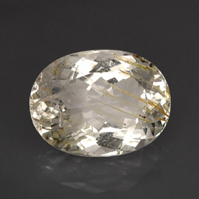 Topazio rutilato naturale giallo da 18,44 ct, trasparente, trasparente/traslucido
