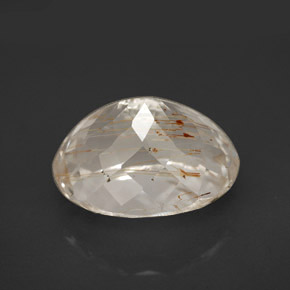 Topazio rutilato naturale giallo da 9,61 ct, taglio ovale, trasparente